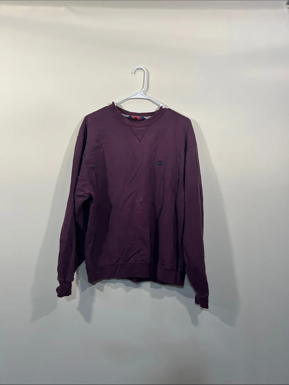Champion Men's Crewneck Sweatshirt - Plum